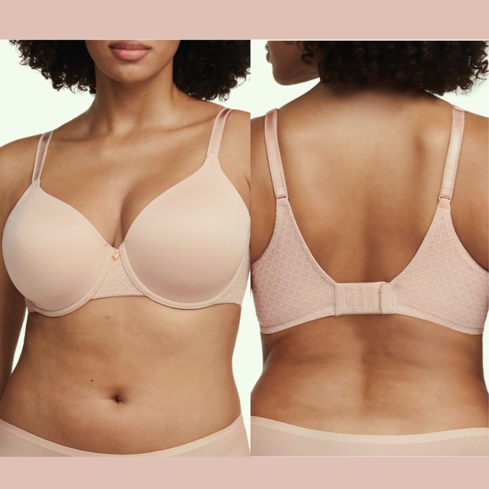 $84 Chantelle‎ [ 36D US ] Norah Chic Underwire T-Shirt Bra Nude-Rose #U1669